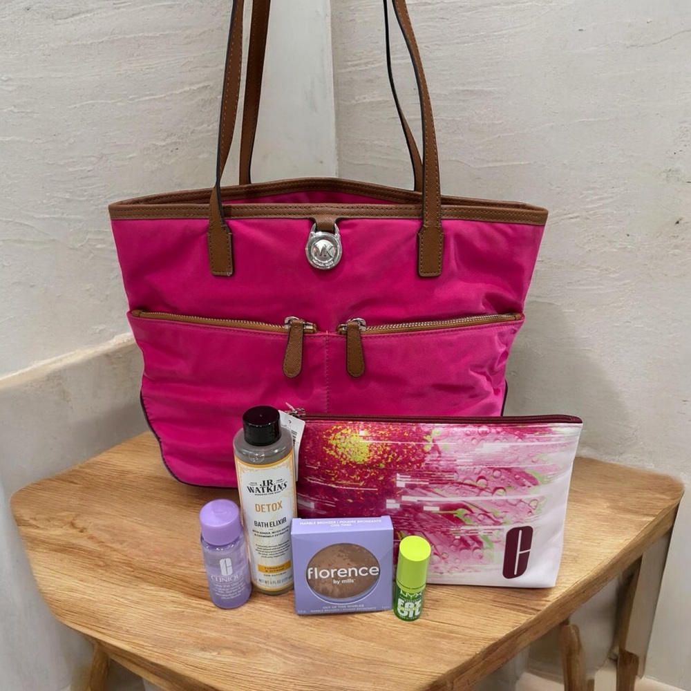 MK Tote Bag with Makeup Bundle